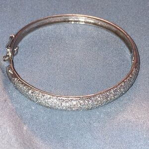 Vintage Hinged Silver Bangle Bracelet